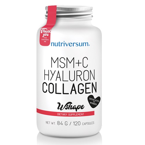 Nutriversum Wshape Collagen + Hyaluron + MSM, 120 Capsules